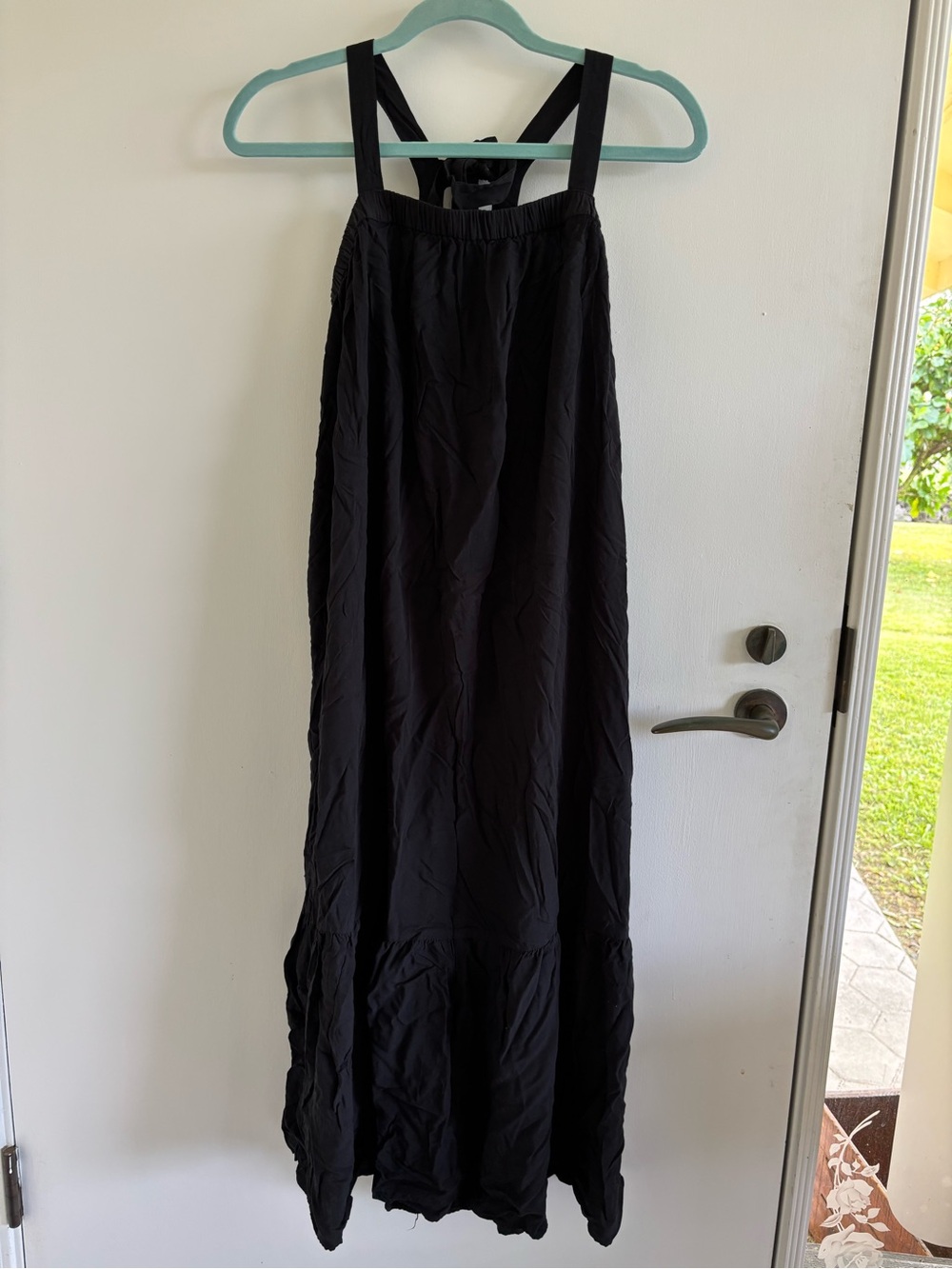 Old navy Black Maxi Sundress with Crossback Straps